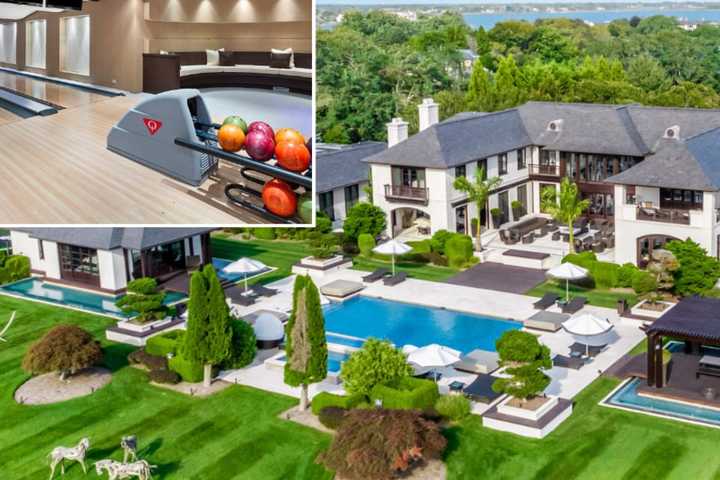 Bowling Alley, Shark Tank Among Bountiful Amenities At This 'Resort-Like' Long Island Estate