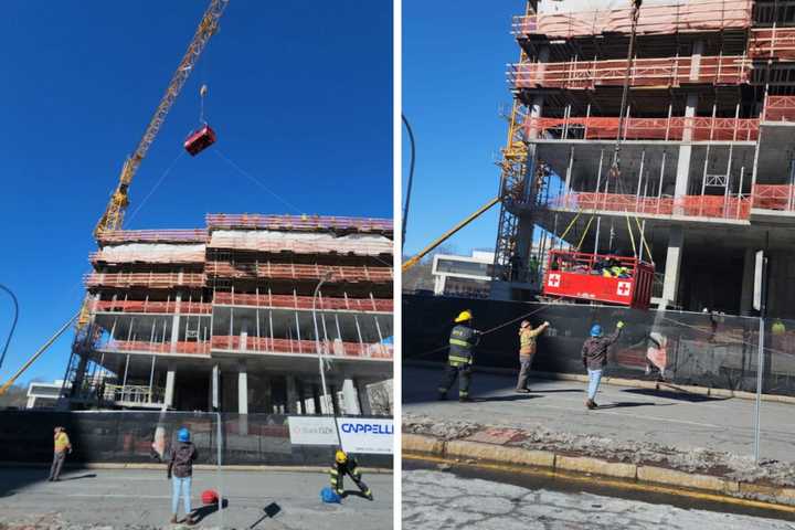 Injured Worker Rescued From Construction Site By Crane In White Plains