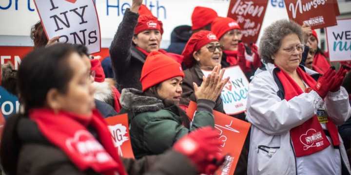 Members of the New York State Nurses Association.&nbsp;