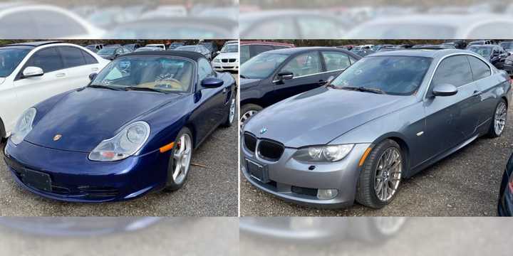 Two vehicles up for grabs at the Suffolk County Police Department's impound auction Saturday, March 9.