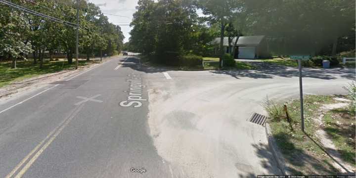 The intersection of Springville Road and Neptune Avenue in Hampton Bays.&nbsp;