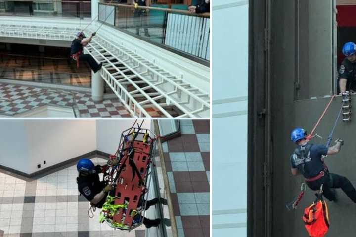 Police Conduct Rescue Training At Closed, Empty Mall In Westchester