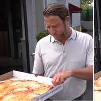 <p>Dave Portnoy reviews da-Angelo Pizzeria &amp; Ristorante in Albertson on Monday, April 29.&nbsp;</p>