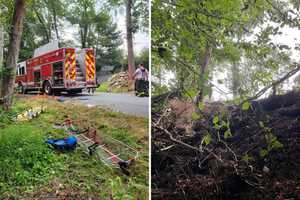 Tricky Rescue: Person Saved From 20-Foot Embankment In Northern Westchester