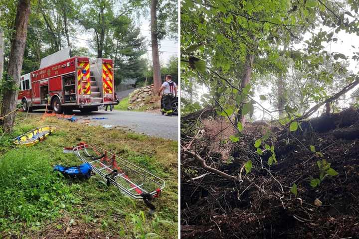 Tricky Rescue: Person Saved From 20-Foot Embankment In Westchester