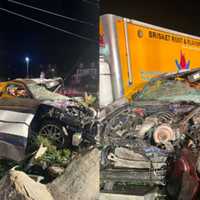 One Extricated After Violent Kensington Crash