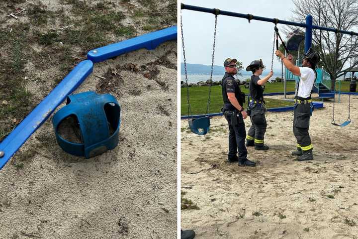 Young Girl Rescued After Getting Stuck In Swing At Park In Westchester