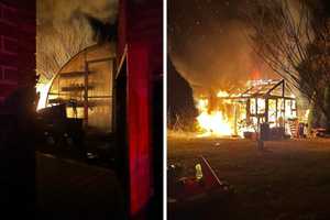 Investigation Conducted After Greenhouse Goes Up In Flames In Croton-On-Hudson