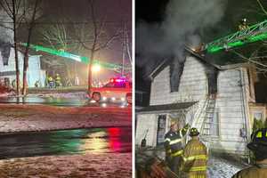 Fire Tears Through Yorktown Residence Amid Dense Fog, Rain