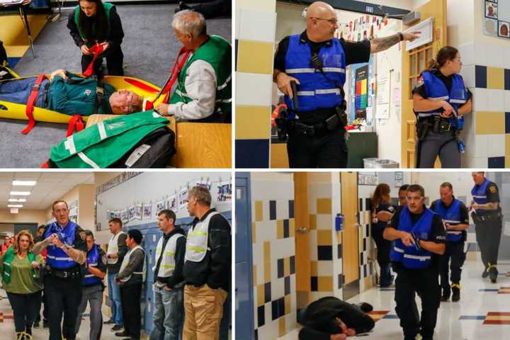 Police Hold Active Shooter Training At Elementary School In Hudson Valley