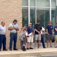 <p>Kelsey Sadler&#x27;s stepdaugher, Mila, gets a warm welcome to her first day of school.</p>