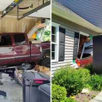 Truck, Trailer Drive Into House In Somers