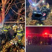 Firefighters Use Saws To Free Driver Trapped In Car After Crash In Purchase