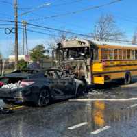 Car Crashes Head-On Into Occupied School Bus On Suitland Road
