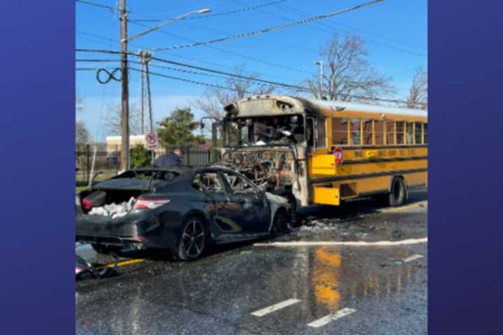 Car Crashes Head-On Into Occupied School Bus On Suitland Road