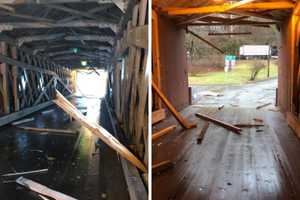 One Of Last Covered Bridges In CT Severely Damaged By Backhoe