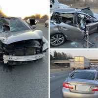 Car Slams Into Tractor-Trailer On I-84 In Vernon, Driver Gets Out With Help From Samaritans