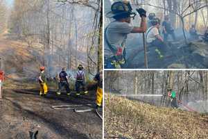 Raging Brush Fire Requires Use Of Over 1K Feet Of Hose In Hudson Valley