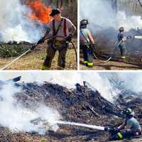 Brush Fire Breaks Out Near Busy Road In Hudson Valley