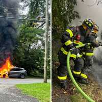 Car Bursts Into Flames, Causes Temporary Road Closure In Somers