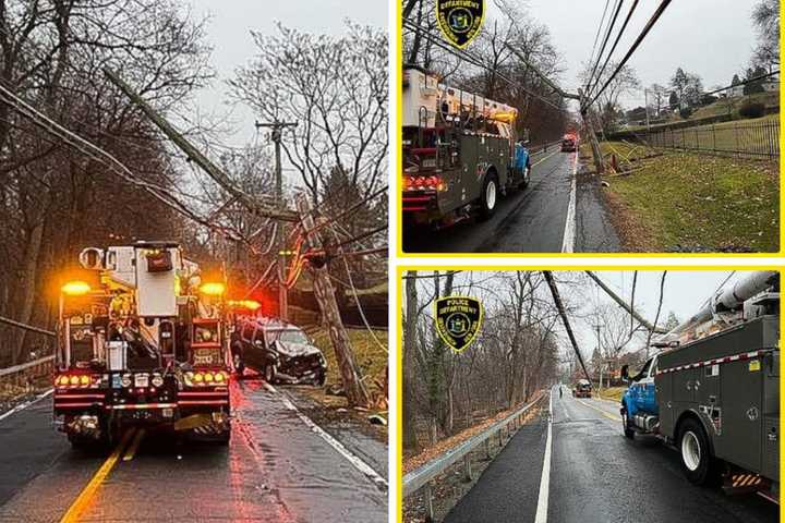 Route 9A Shuts Down After Car Slams Into Telephone Pole In Greenburgh