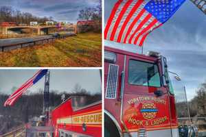 First Responders Line Up To View Procession For Fallen Yorktown Officer