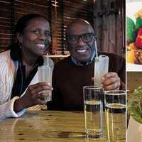 <p>Al Roker and his wife, Deborah Roberts, were all smiles during a trip to new Columbia County restaurant Shadow 66, located in Ghent, on Saturday, April 29.</p>