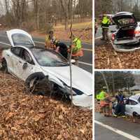 Car Crash Injures Person, Forces Trunk Door Open In Hudson Valley