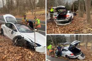 Car Crash Injures Person, Forces Trunk Door Open In Carmel