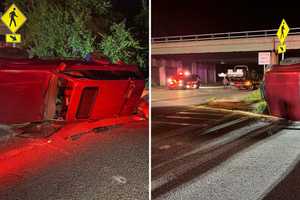 2-Car Crash Sends Person To Trauma Center, Causes Vehicle To Flip In Westchester