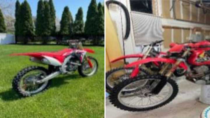 An investigation is underway after two motorcycles were stolen from a garage in East Quogue.