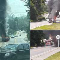 Van Bursts Into Flames In Hudson Valley: Photos