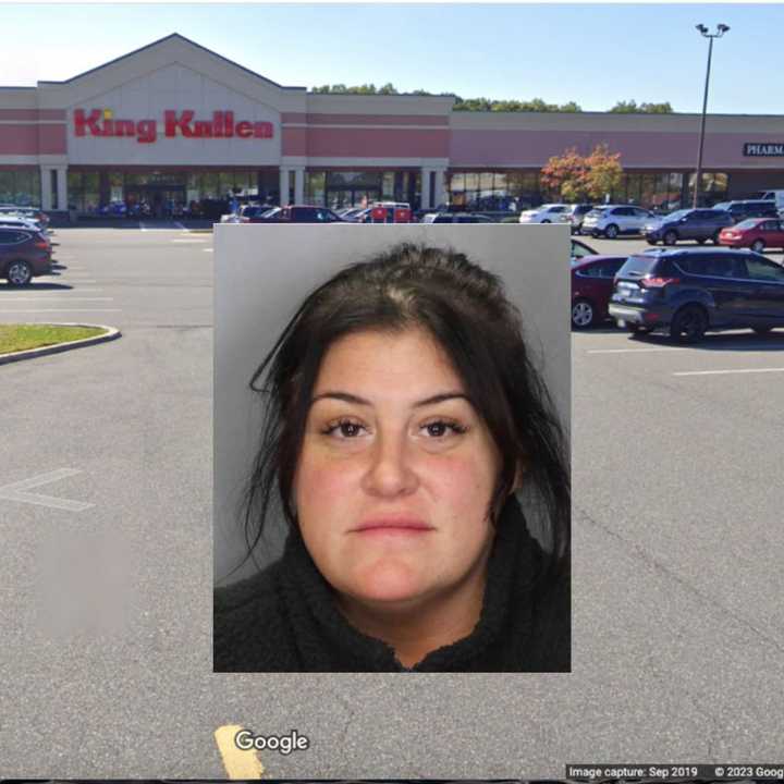 Melissa Ann Essig, age 34 (inset), and the King Kullen in Patchogue.&nbsp; &nbsp; &nbsp;