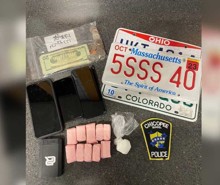 Police said they found this on Christopher Caballero Tuesday, Aug. 1, after he crashed following a high-speed chase that ended in Chicopee.