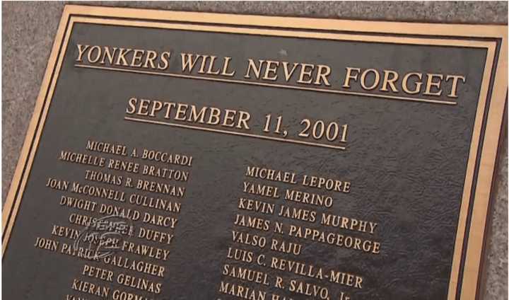 Yonkers honored their residents and others killed Sept. 11, 2001 during a ceremony Sunday, the 15th anniversary of the terrorist attacks, News 12 Westchester reported.