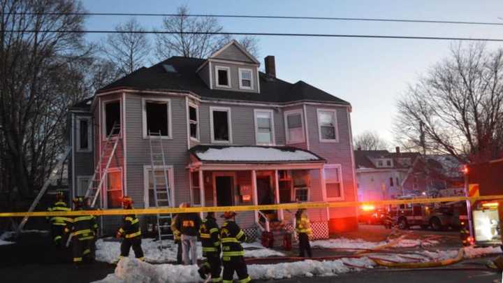 The building where the fire broke out.