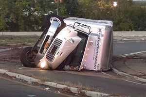 Truck Tips On Route 3 Ramp