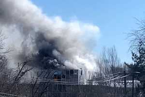 Fire Breaks Out As Workers Demolish Former Sony Building In Park Ridge