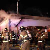 <p>The smoky Wallington blaze took a half hour to bring under control.</p>