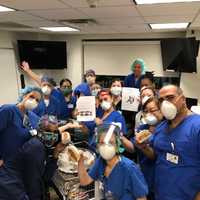 <p>The White Plains Hospital staff enjoying the food.</p>