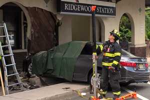 Sedan Plows Into Taxi Stand At Ridgewood Train Station