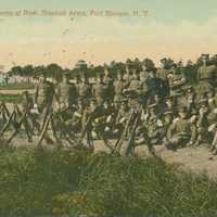 <p>Photo of troops at Fort Slocum on Davids Island.</p>