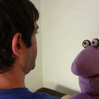 <p>Zach Woliner, puppeteer, with Wally in the new documentary &quot;Wacky Man: The Rise of a Puppeteer.&quot;</p>