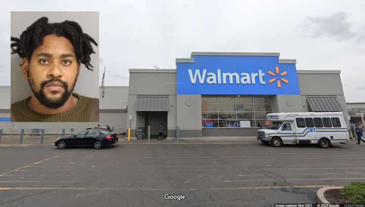 Jonathan Sunderland, of Hempstead, is accused of stealing jewelry and electronics from Walmart stores in Suffolk County.