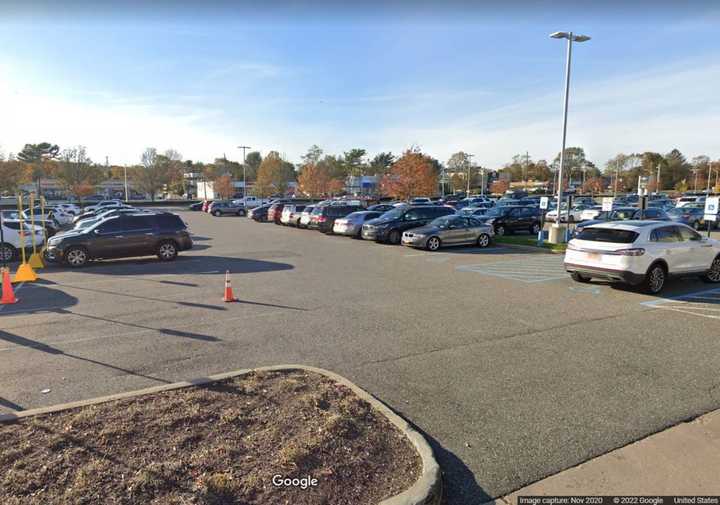 The parking lot at the Walt Whitman Shops in Huntington Station