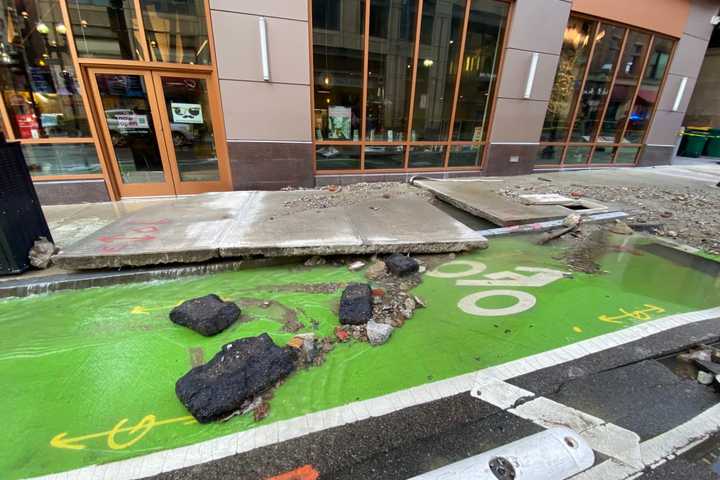 Water Main Rupture Floods Streets Near Tufts Medical Center