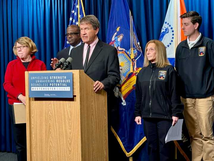 Westchester County Executive George Latimer urged residents to prepare for snow during a press briefing on Friday, Jan. 5.&nbsp;