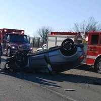 One Injured In Rollover Wreck In West Springfield That Caused Rush-Hour Delay: Police