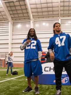 NY Giants Collecting Toys At Game Against Panthers