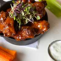 <p>Wings from Barrel &amp; Brew</p>